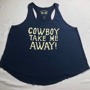 Chillionaire Women's Tank Top "Cowboy‎ Take Me Away!!!" Size Large